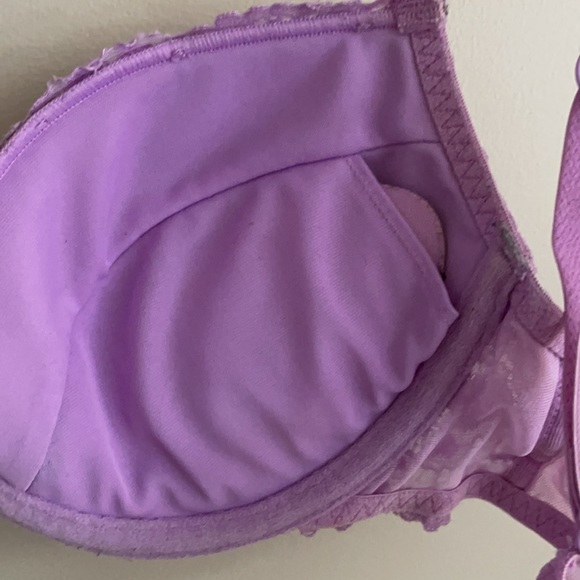 Lasenza 34 B lavender push-up bra with removable pad inserts - Picture 4 of 4